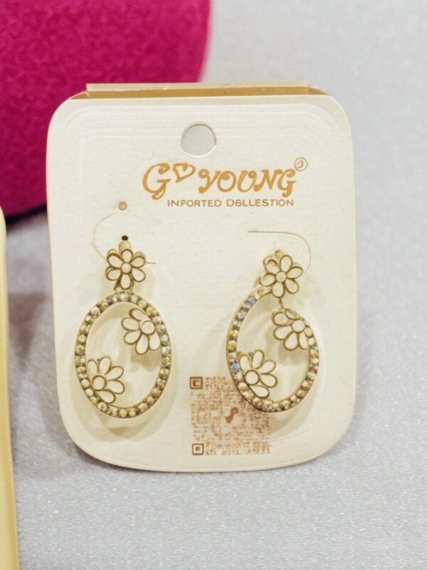 BloomAura Gold Floral Hoop Earrings